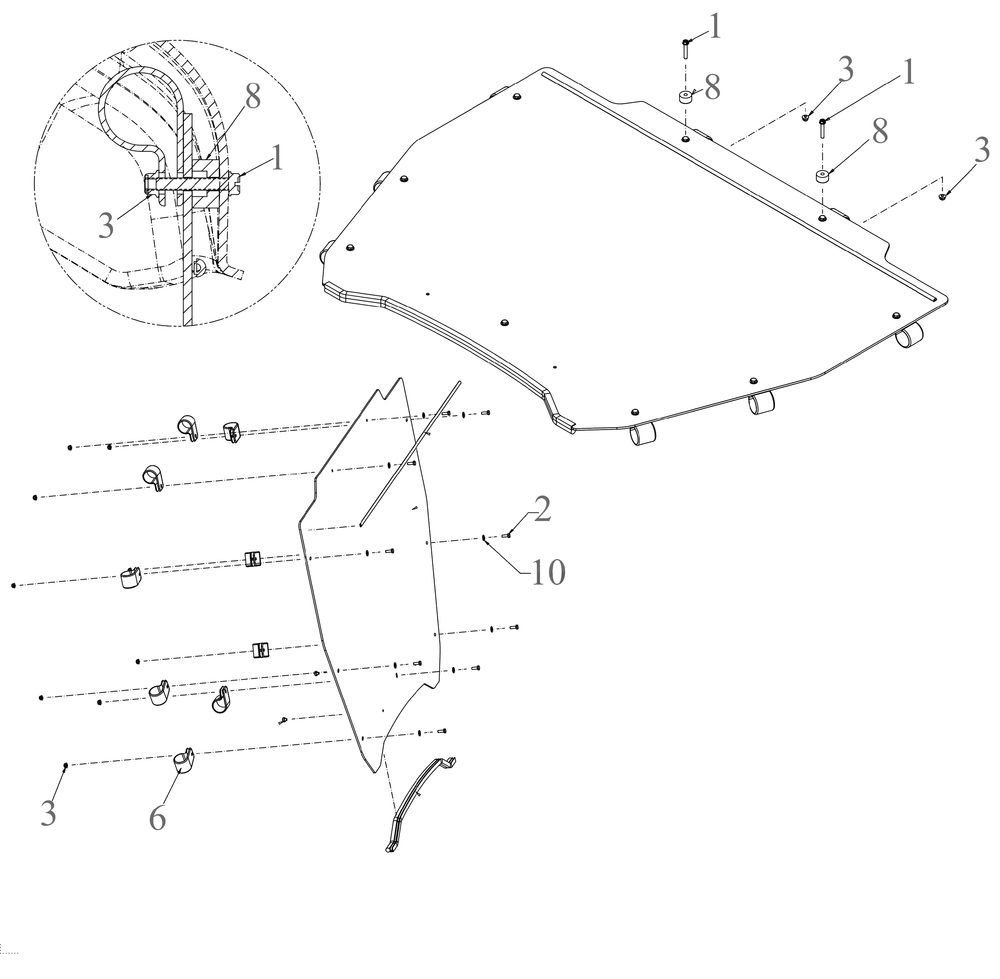 Replacement Parts Diagram and Parts List for 39A70051100 CX400 Cub Cadet Lawn Tractor Accessories